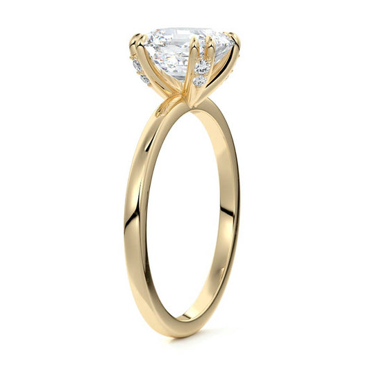Maya - Asscher Solitaire Lab Grown Diamond Engagement Ring