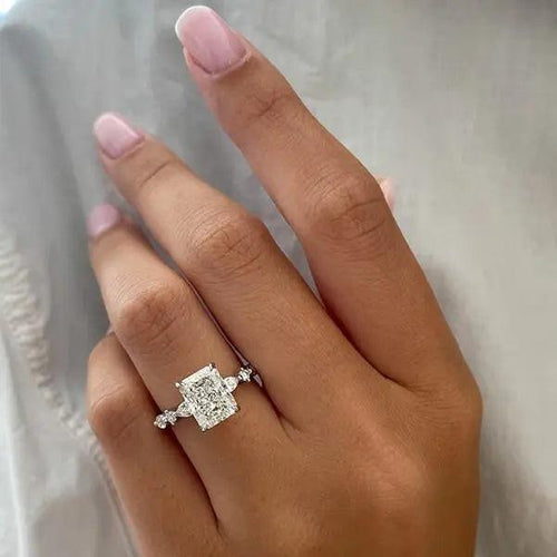 3 Carat Esther Radiant Cut Engagement Ring - Raphana Jewellery