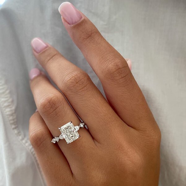3 Carat Esther Radiant Cut Engagement Ring - Raphana Jewellery