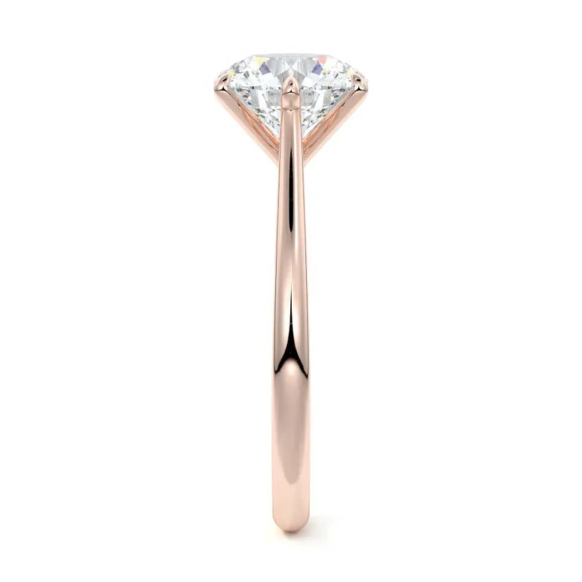 Luana - Round Lab Grown Diamond Engagement Ring 6 Claws
