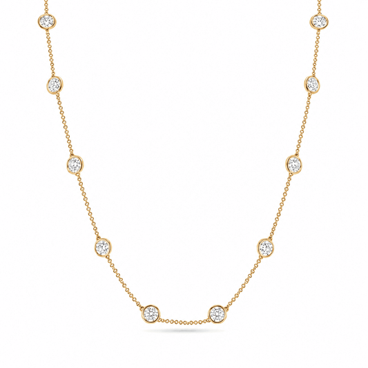 2 Carat Diamonds by the Yard Necklace 14K Gold