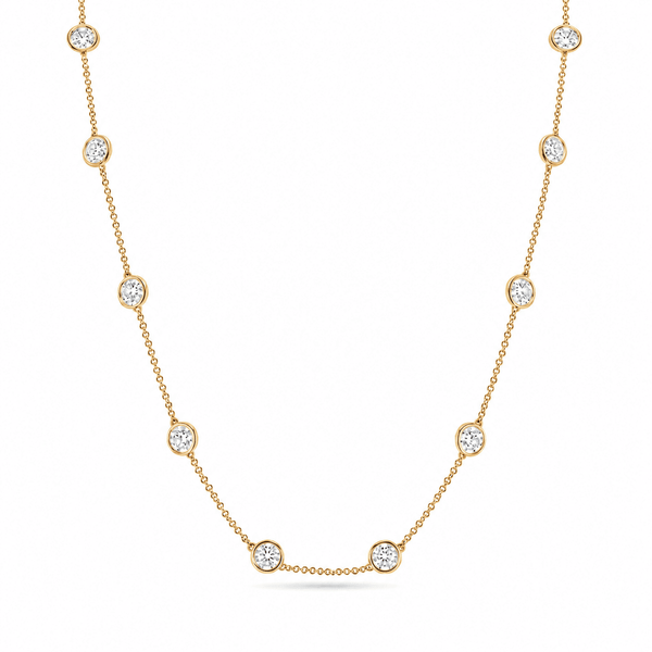 2 Carat Diamonds by the Yard Necklace 14K Gold