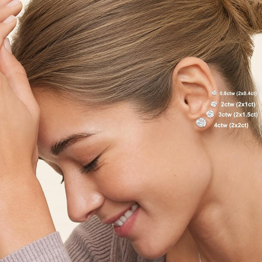 Emilia - Lab Grown Diamond Stud Earrings
