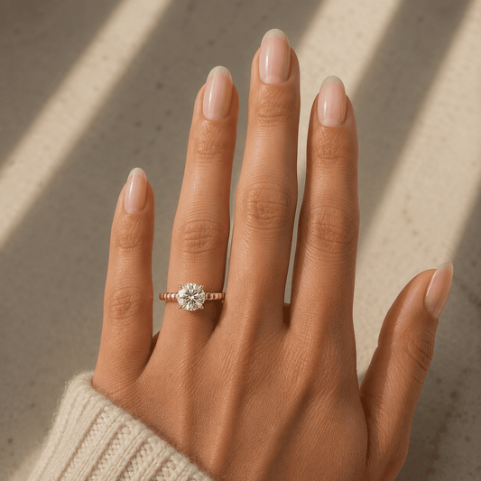 Sky - Round Fluted Solitaire Lab Grown Diamond Engagement Ring