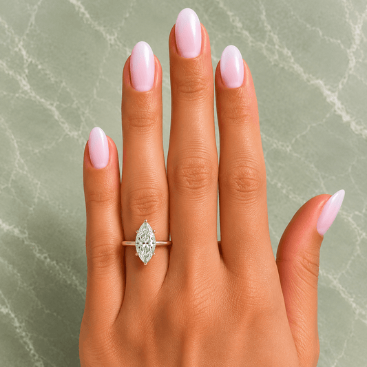 Daniele - Marquise Hidden Halo Lab Grown Diamond Engagement Ring