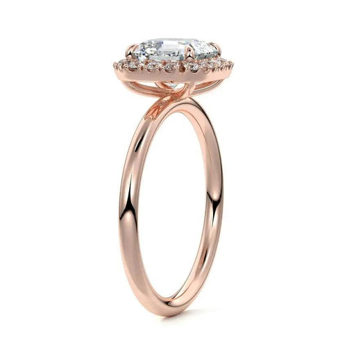 Celestial - Asscher Halo Lab Grown Diamond Engagement Ring Raphana Jewellery