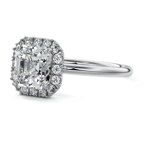 Celestial - Asscher Halo Lab Grown Diamond Engagement Ring Raphana Jewellery