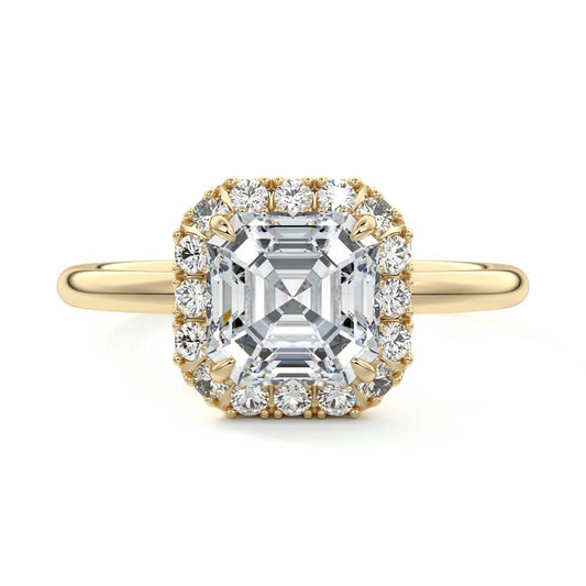 Celestial - Asscher Halo Lab Grown Diamond Engagement Ring