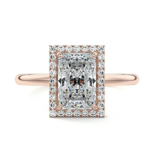 Anne - Radiant Halo Lab Grown Diamond Engagement Ring Nura Lab