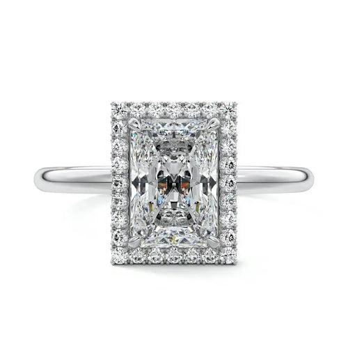 Anne - Radiant Halo Lab Grown Diamond Engagement Ring Nura Lab