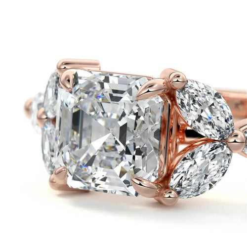 Veronica - Vintage Asscher Lab Grown Diamond Engagement Ring Raphana Jewellery