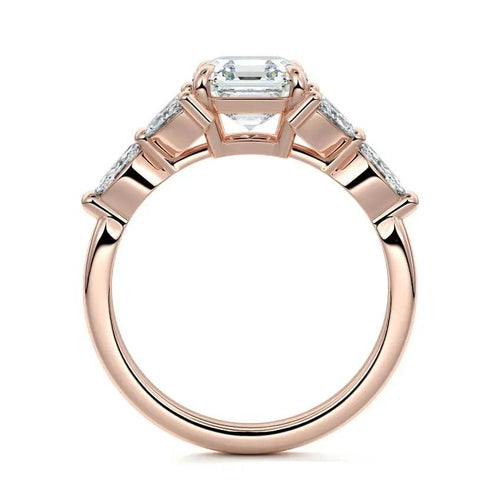 Veronica - Vintage Asscher Lab Grown Diamond Engagement Ring Raphana Jewellery