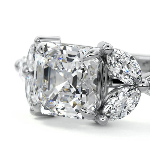 Veronica - Vintage Asscher Lab Grown Diamond Engagement Ring Raphana Jewellery