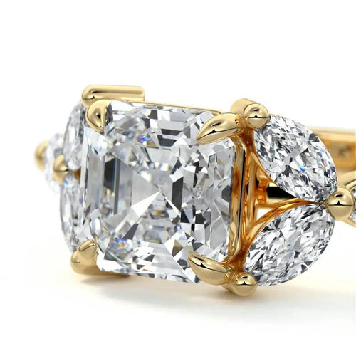 Veronica - Vintage Asscher Lab Grown Diamond Engagement Ring Raphana Jewellery