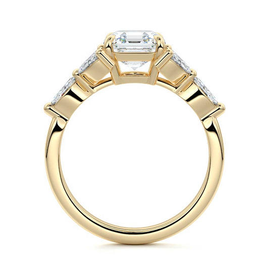 Veronica - Vintage Asscher Lab Grown Diamond Engagement Ring