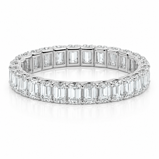 2 Carat Emerald Eternity Anniversary Band