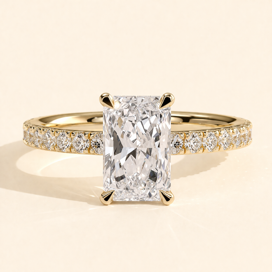 Pavé engagement ring