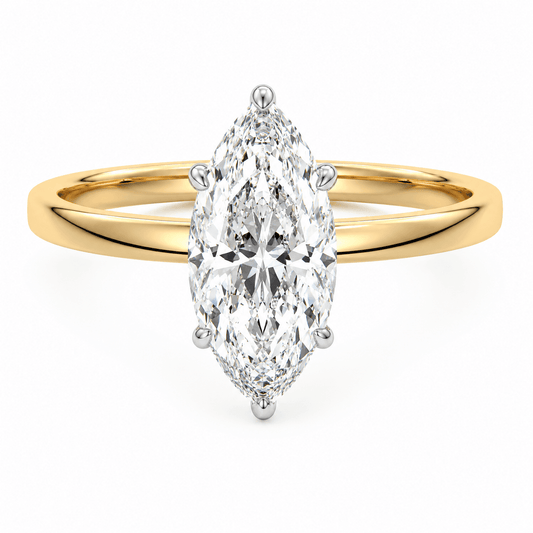 Gem - Marquise Lab Grown Diamond Solitaire Engagement Ring