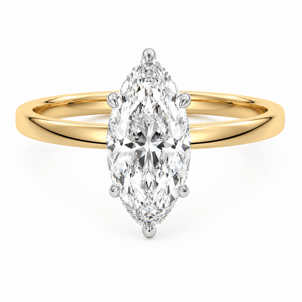 Gem - Marquise Lab Grown Diamond Solitaire Engagement Ring