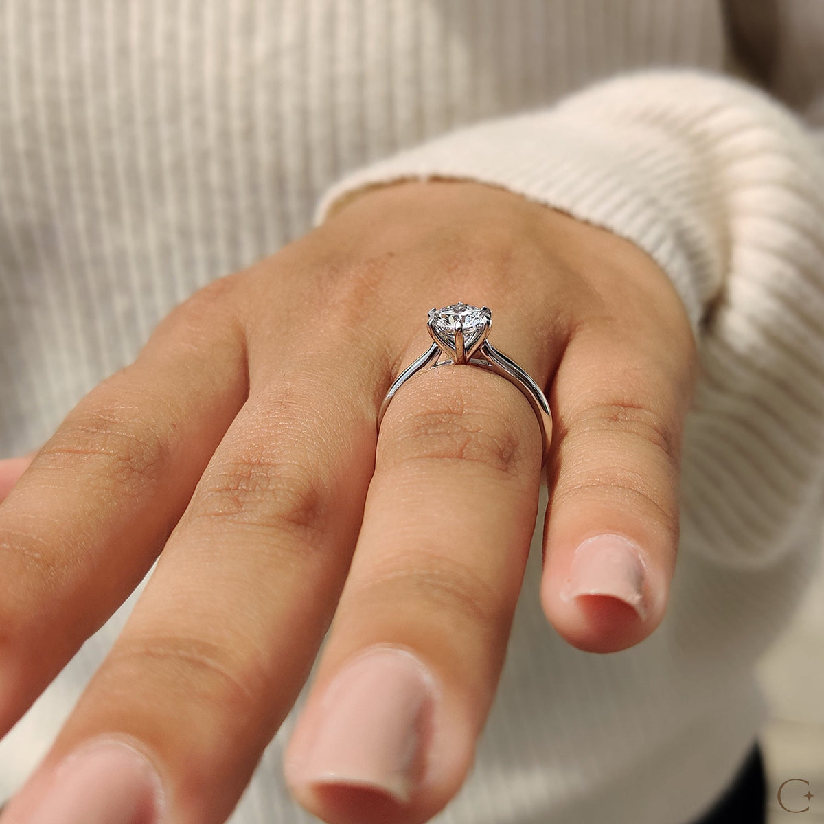Violette Fern - Brilliant Round Solitaire Engagement Ring