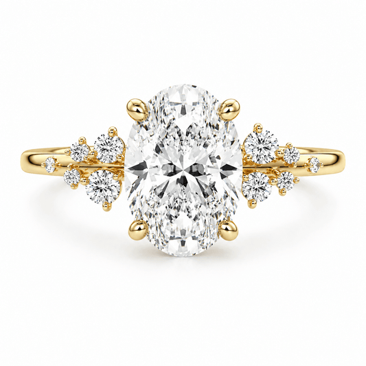Juliet - Oval Lab Grown Unique Diamond Ring