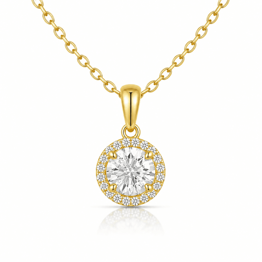Naty - Lab Moissanite Necklace 14K Gold
