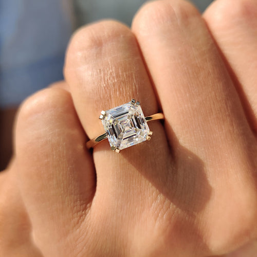 Genevieve Dawn - Solitaire Asscher Cut Engagement Ring