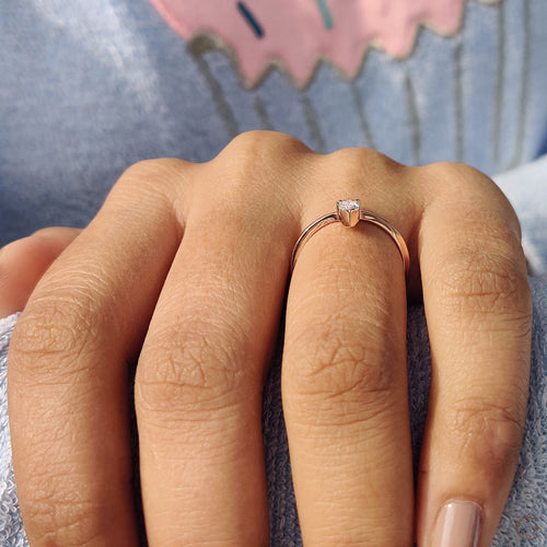 Anouk Jane - 2 Stone Engagement Ring With Pear and Round Diamond