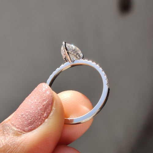 Delphine Paige - Pave Set Diamond Ring In Rose Gold
