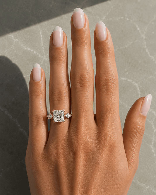 Joanna - Princess Three Stone Lab Grown Diamond Engagement Ring