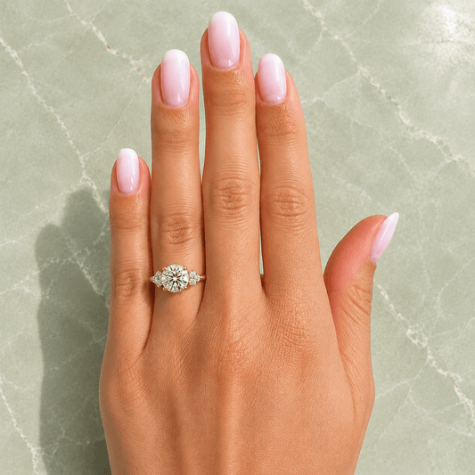 Bella - Round Unique Design Engagement Ring Lab Grown Diamond