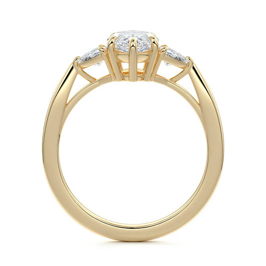 Lila - Marquise Three Stone Lab Grown Diamond Engagement Ring