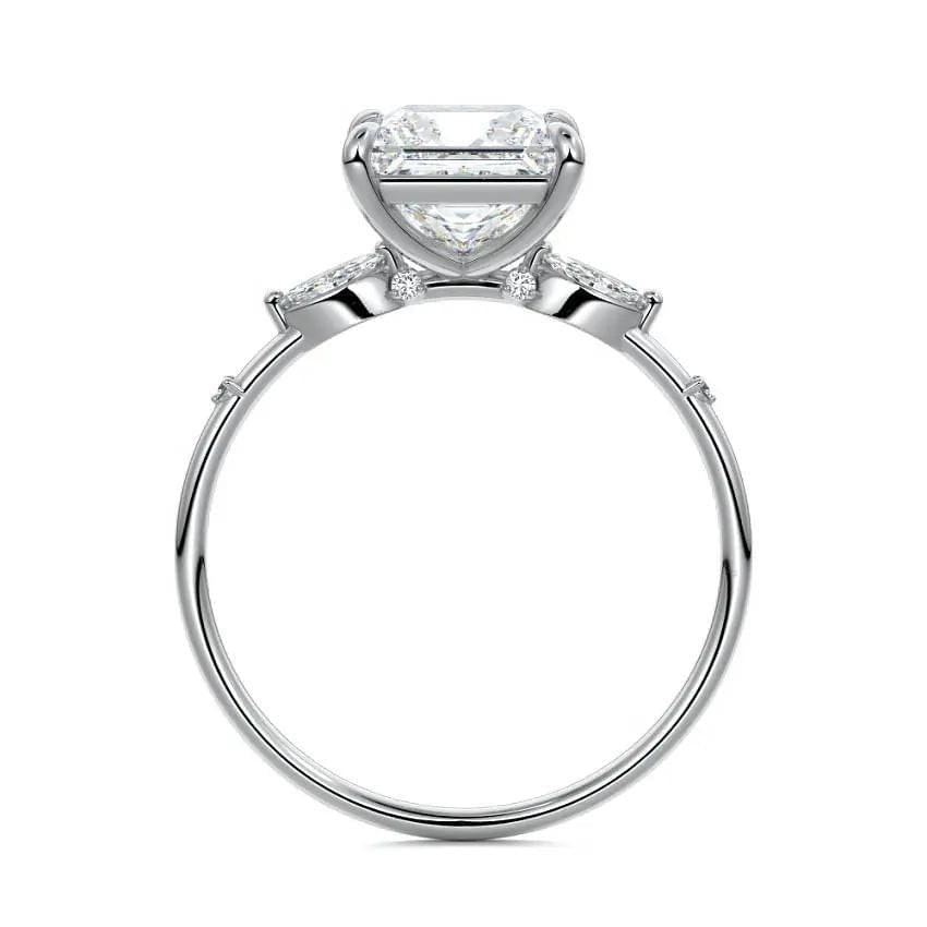 Nikki - Princess Side Stone Lab Grown Diamond Engagement Ring - image 7