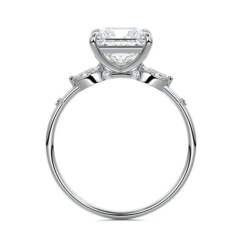 Nikki - Princess Side Stone Lab Grown Diamond Engagement Ring - image 7