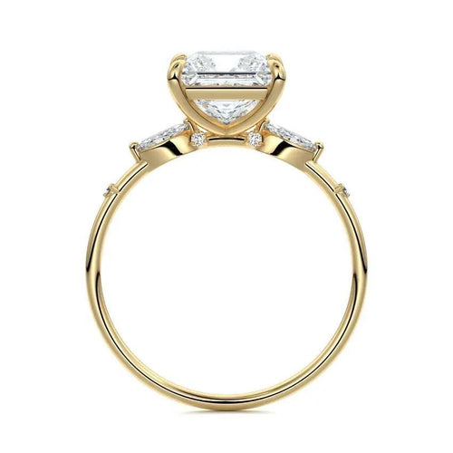 Nikki - Princess Side Stone Lab Grown Diamond Engagement Ring - image 4
