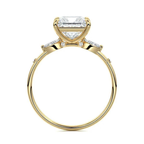 Nikki - Princess Side Stone Lab Grown Diamond Engagement Ring Raphana Jewellery