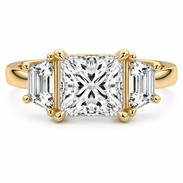 Daisy - Princess Three Stone Lab Grown Diamond Engagement Ring