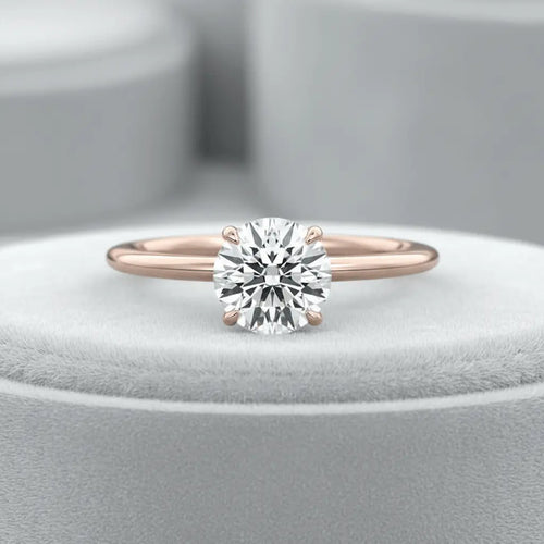 2ct Round Cut Moissanite Engagement Ring Nura Lab
