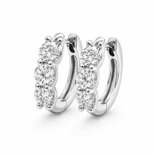 3ct Trilogy Earrings