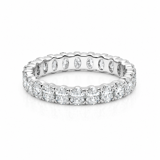 2 Carat Oval Eternity Anniversary Band