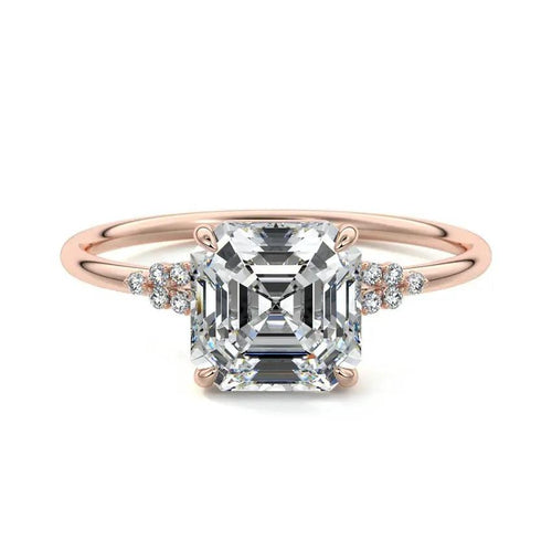 Liana - One of a Kind Asscher Lab Grown Diamond Engagement Ring Raphana Jewellery