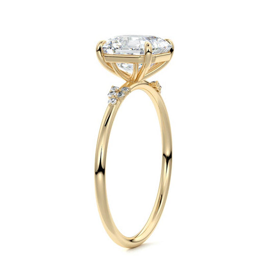 Liana - One of a Kind Asscher Lab Grown Diamond Engagement Ring