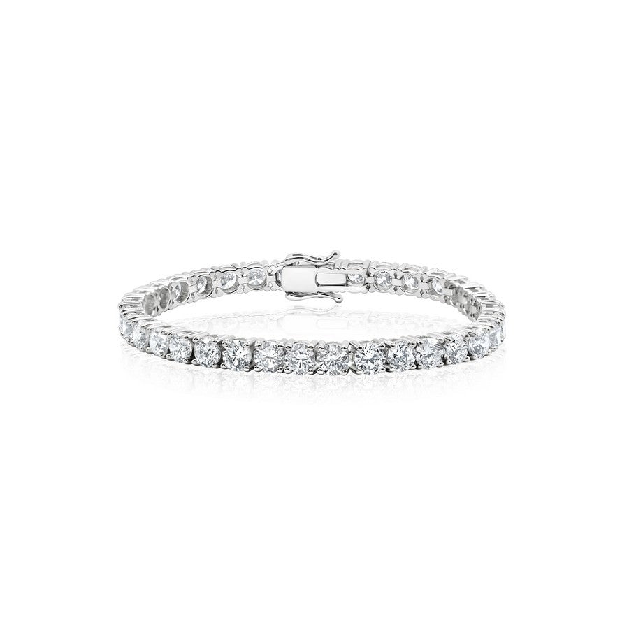 20 Carat Diamond Tennis Bracelet lab-grown in 14K white gold, 7-inch (18 cm), VS–SI F–G, Nura Lab