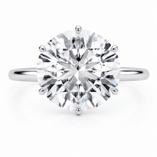 15 Carat - Lab Grown Round Brilliant Solitaire Engagement Ring