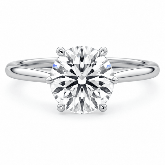 Fiona - Flawless D Round Brilliant Lab Grown Diamond Engagement Ring