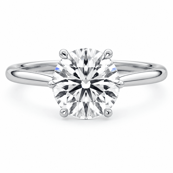 Fiona - Flawless D Round Brilliant Lab Grown Diamond Engagement Ring