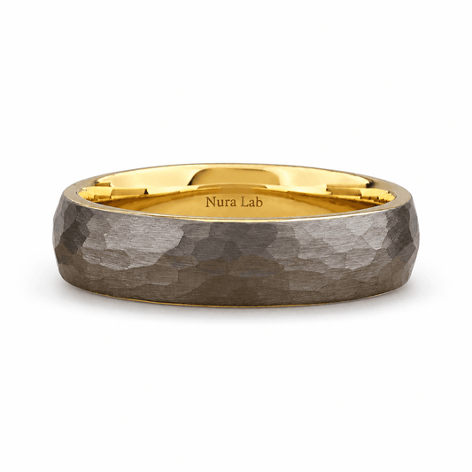 Jay - Tungsten Men’s Hammered Wedding Ring