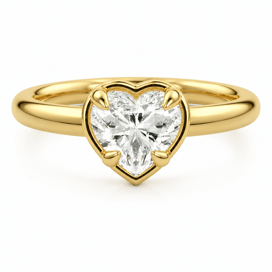 Shayenne - Heart Shape Bezel Lab Grown Diamond Engagement Ring