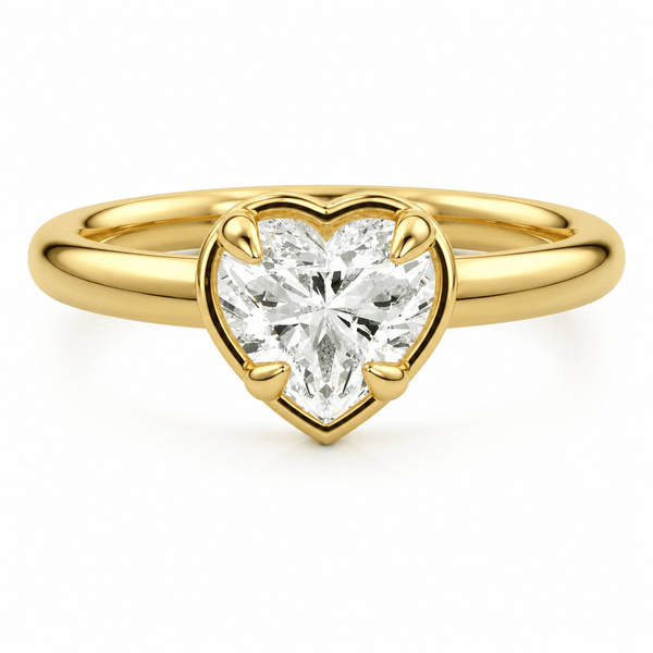 Shayenne - Heart Shape Bezel Lab Grown Diamond Engagement Ring