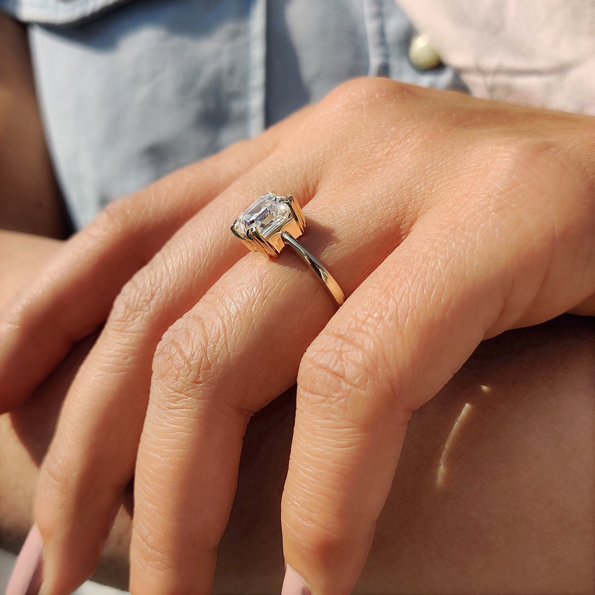 Genevieve Dawn - Solitaire Asscher Cut Engagement Ring